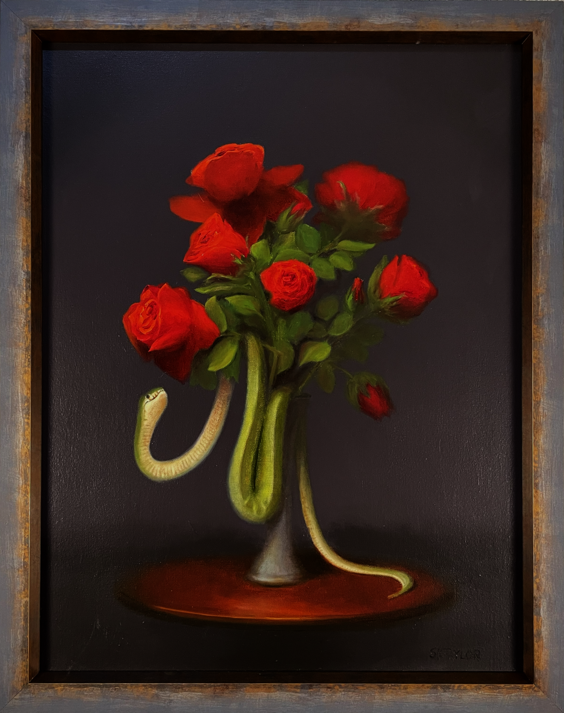 Roses and Serpent | 20 x 26 (framed) | $700