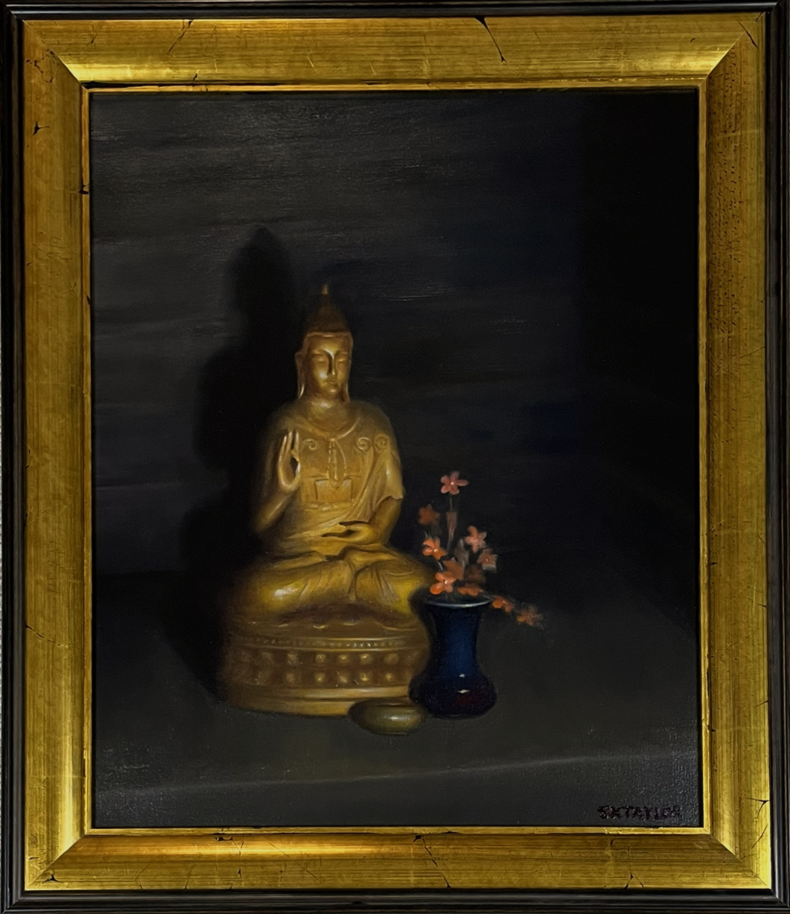 Golden Buddha | oil on canvas | 24 3/4 x 29 (framed) | $850