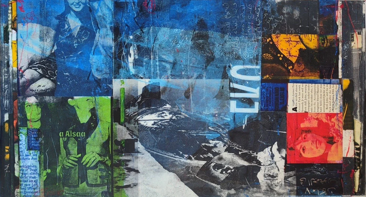 "Nights in white satin", 44.5x24cm, Mixed media on canvas.