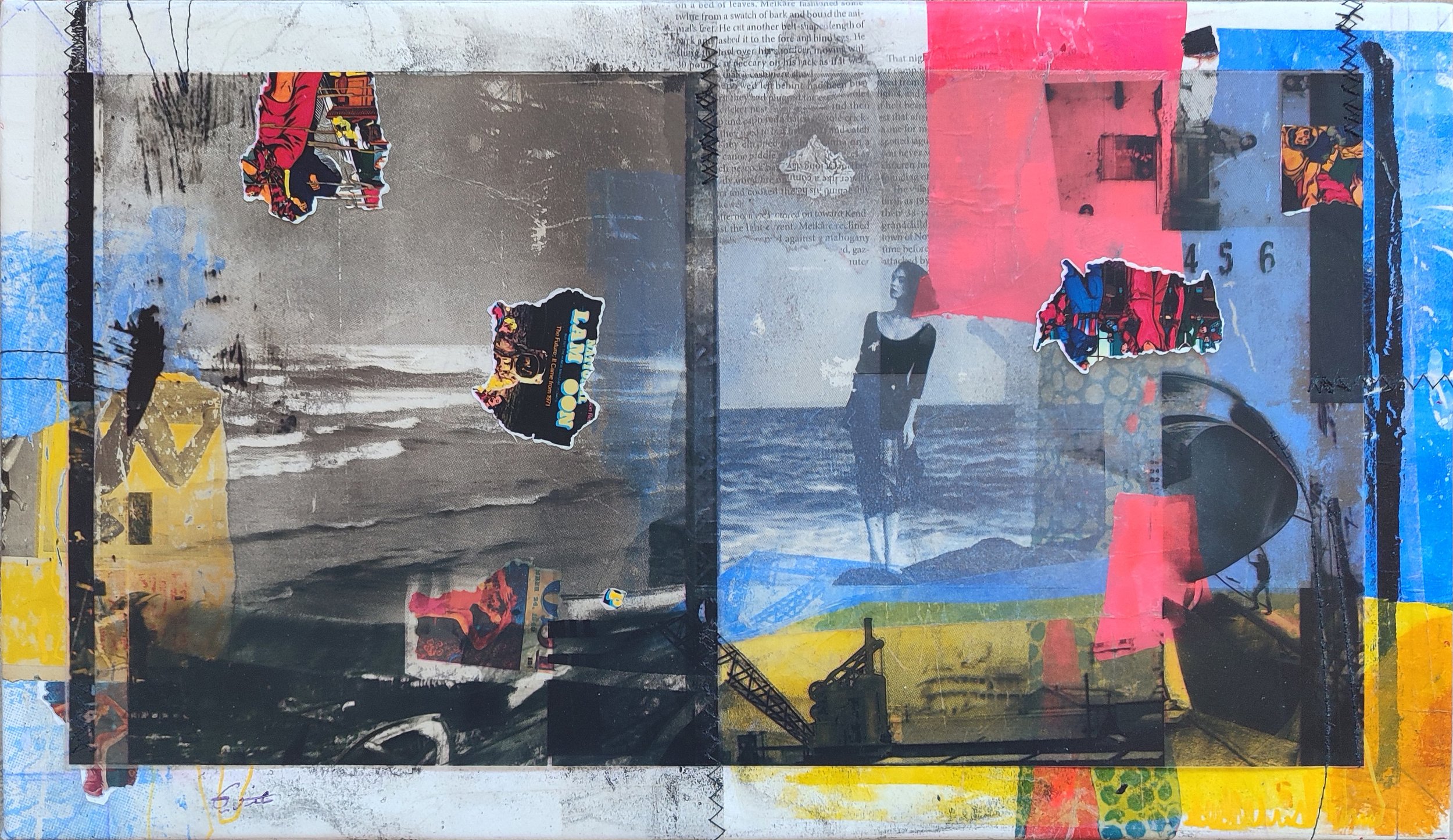 "Release me",  50x29cm, Mixed media on canvas.
