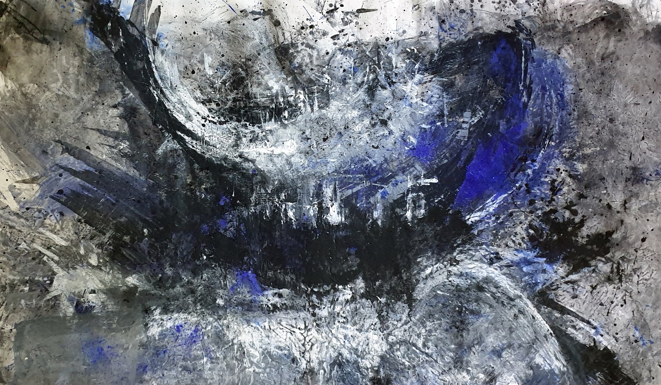 "Frozen Ash", 130x198 cm, acrylic and mixed media on canvas.