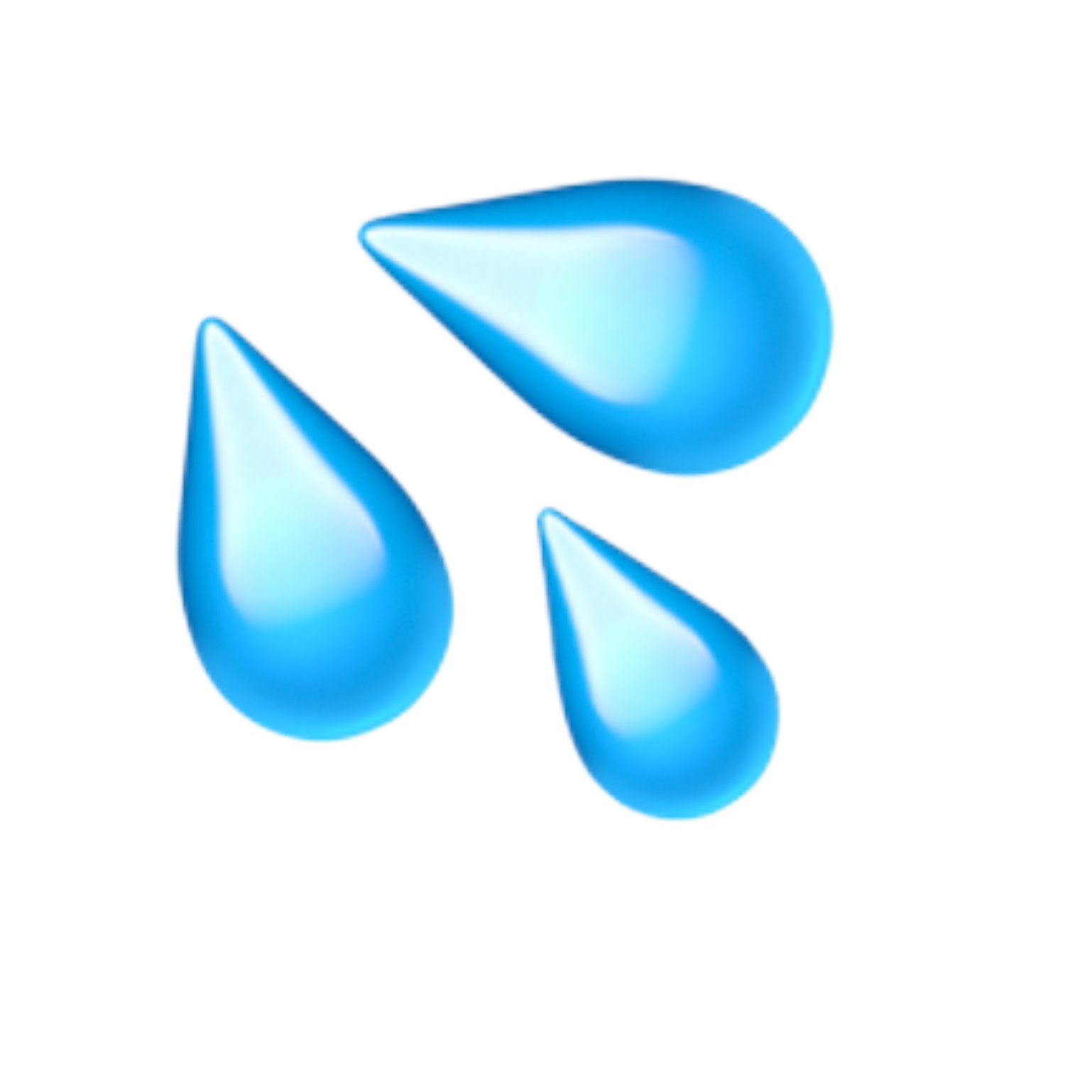 emojis goutes d'eau reprenant ici le symbole du baptême chrétien