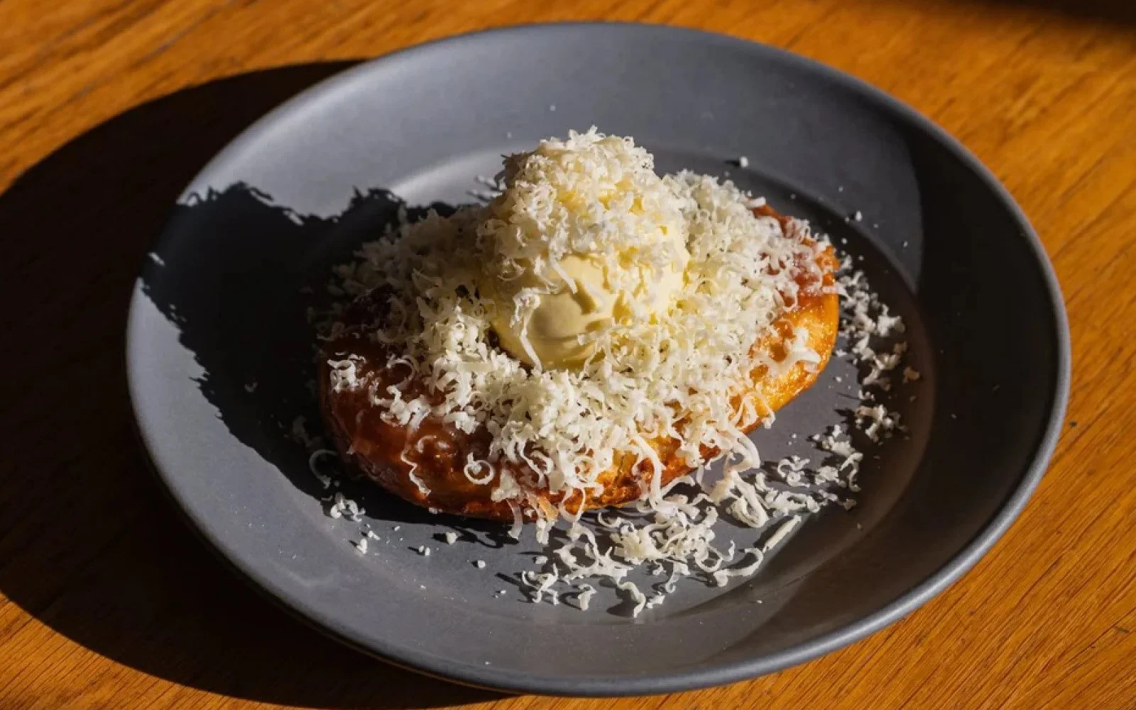  Tarte Tatin, Cheddar Cheese Ice Cream, Shaved Cheddar Cheese 