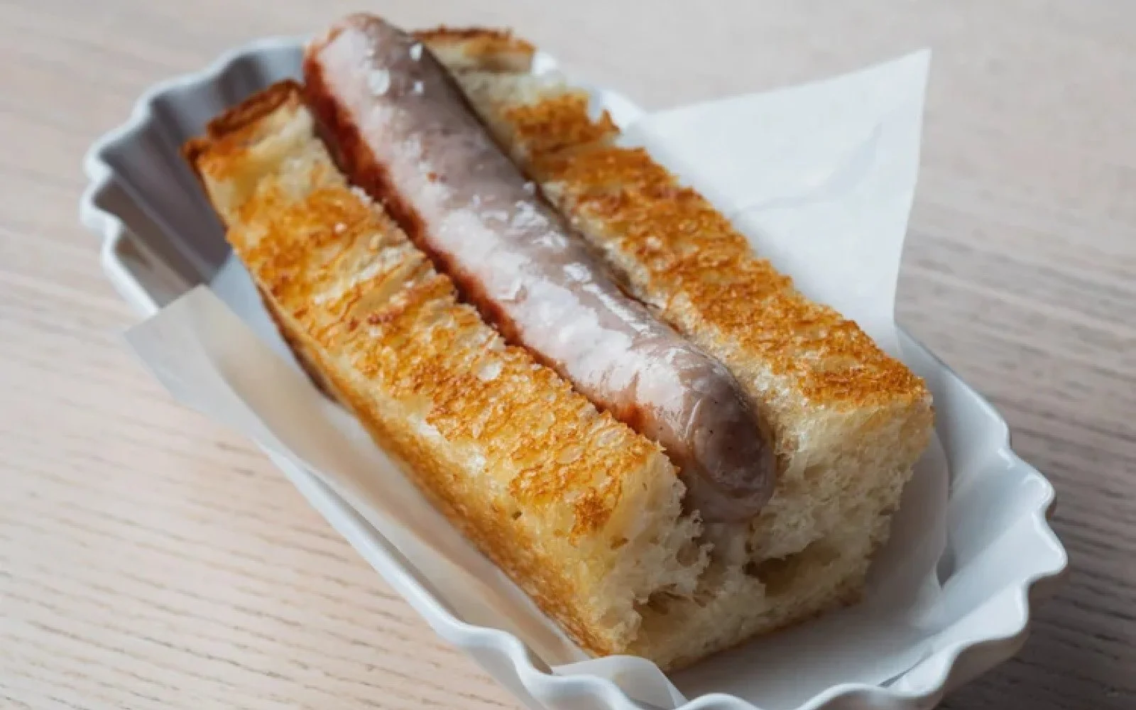  Irish Sausage, Potato Bun, Toasted Milk Butter, Horseradish 