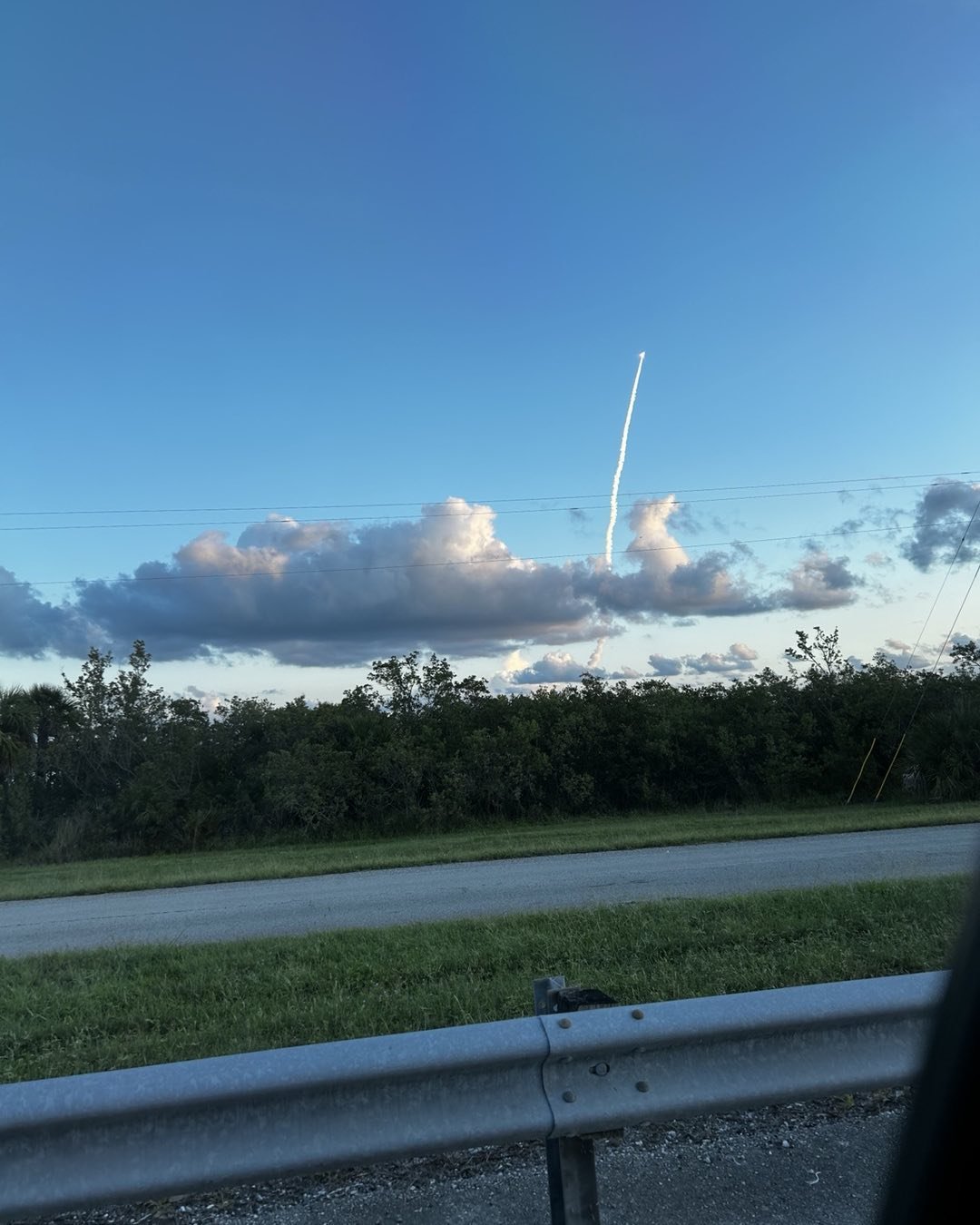 Just happened to be driving by in time to catch this Space Center rocket launch test flight&hellip;