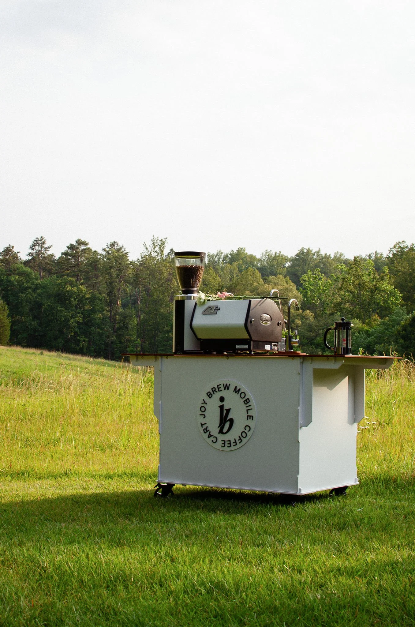 Joy Brew Coffee mobile coffee cart and team in Charlottesville, VA