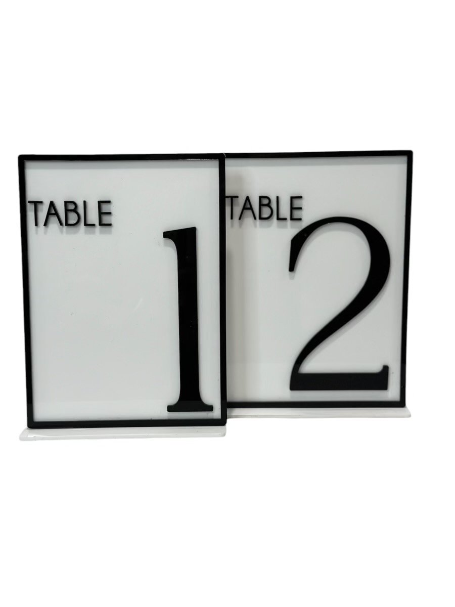 Black / White Table Numbers
