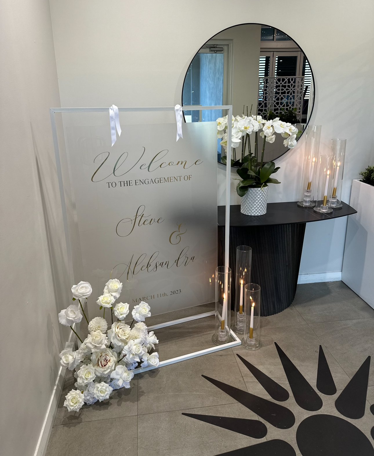 Acrylic Seating Chart / Welcome Sign