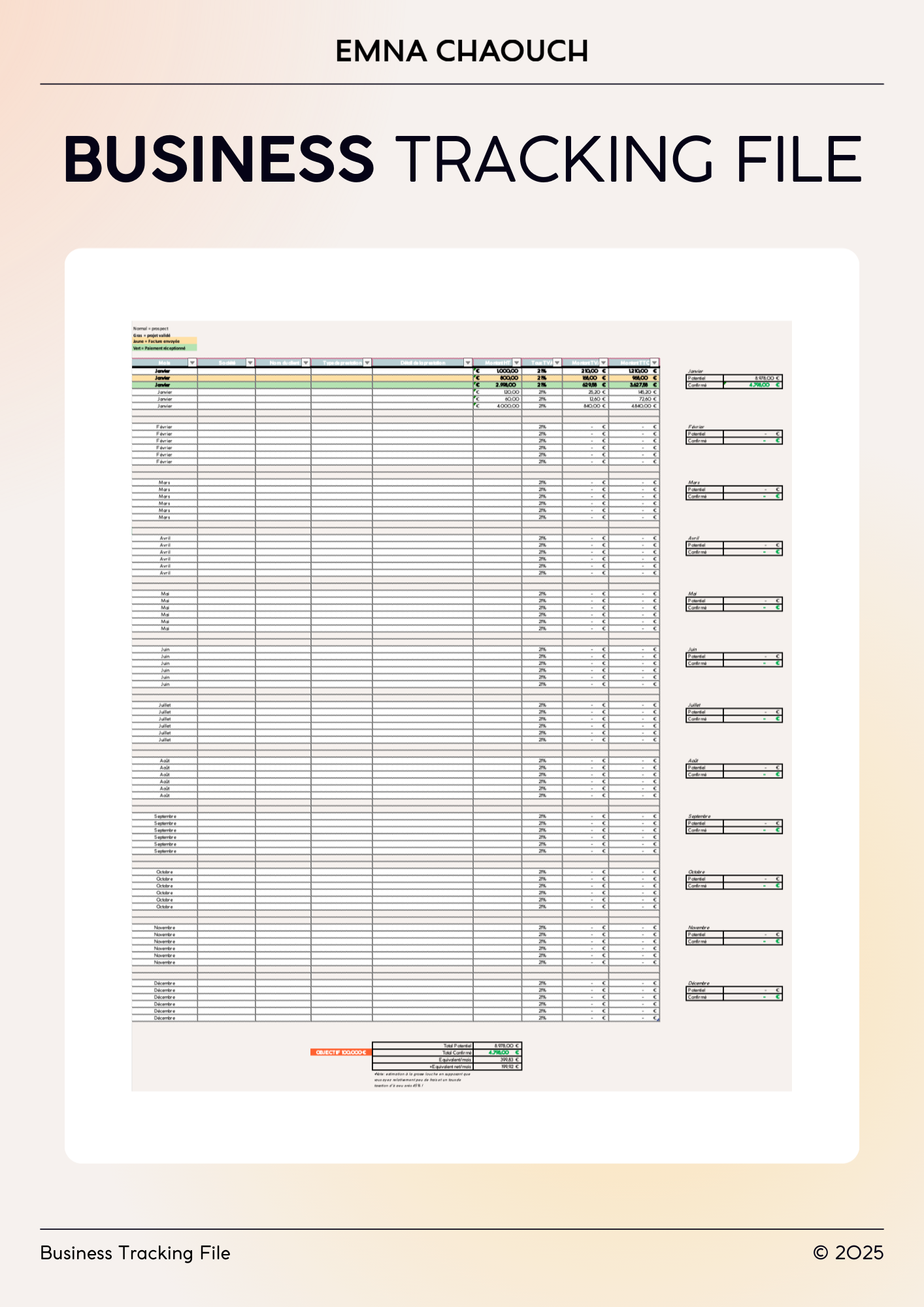 Business Tracking File
