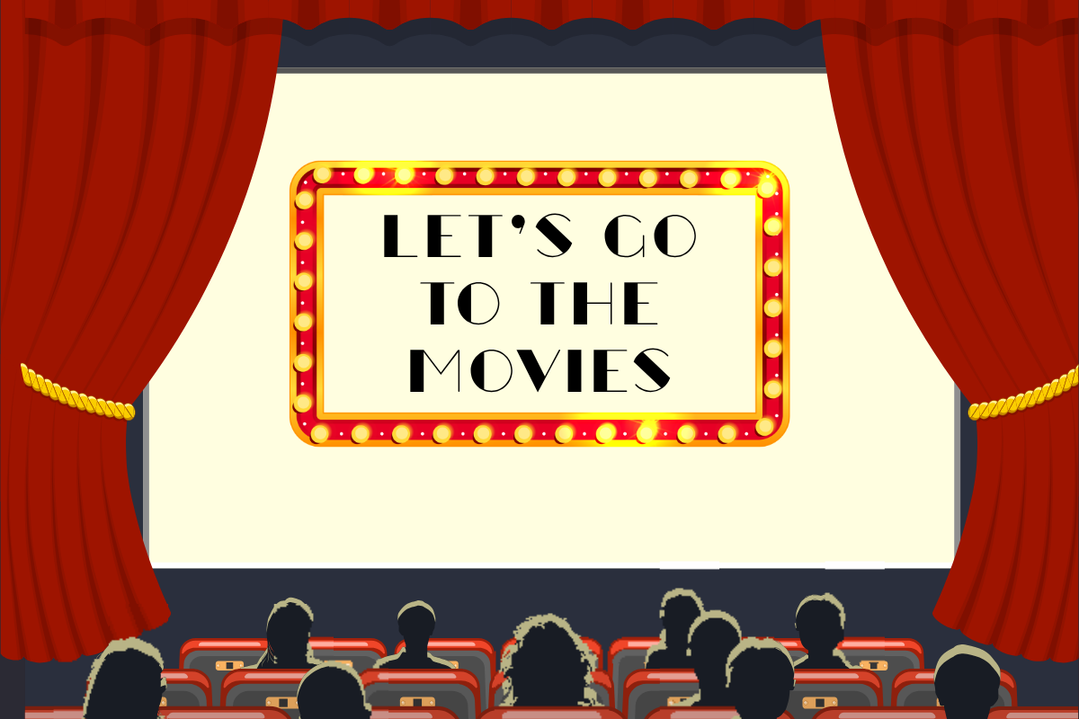 movie theater curtains and screen