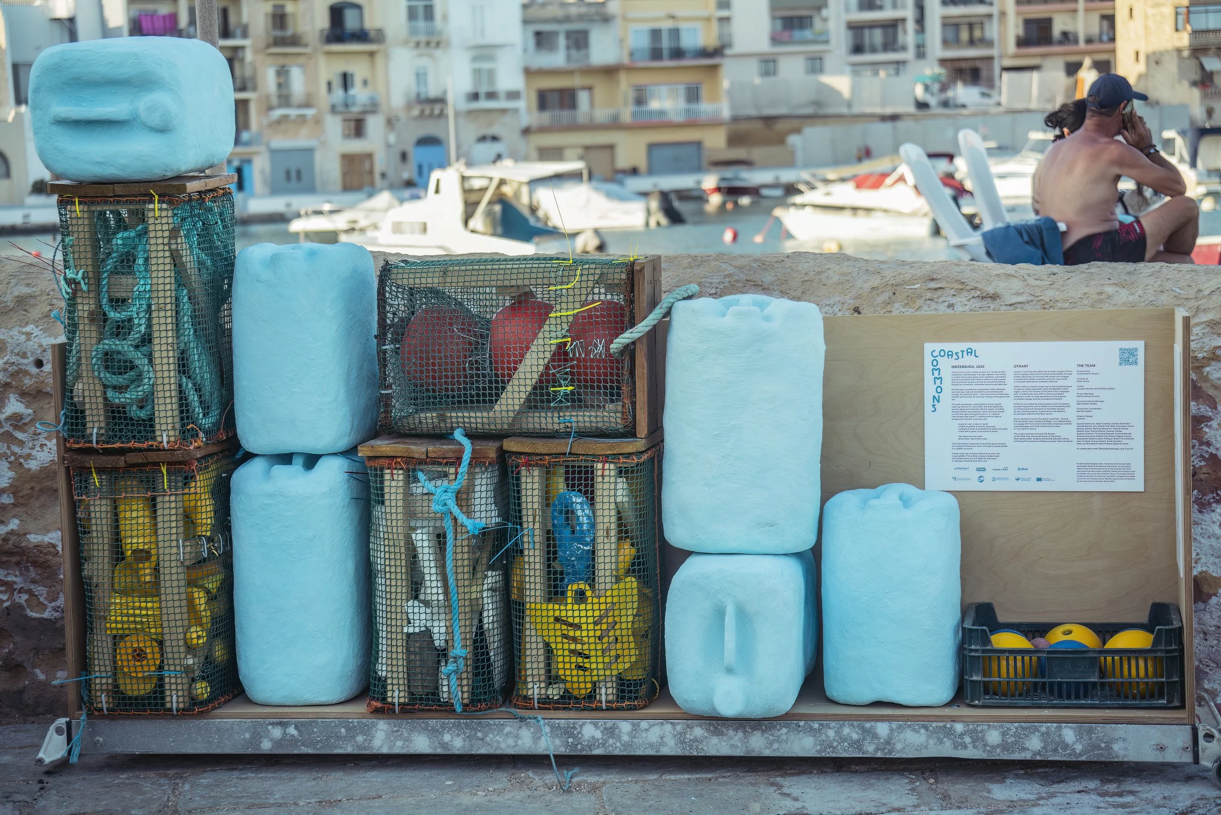COASTAL COMMONS - June 2025
was a socially engaged, site-specific residency and public intervention exploring the relationship between coastal public space, environmental sustainability, and collective participation in Birżebbuġa, Malta. Developed as
