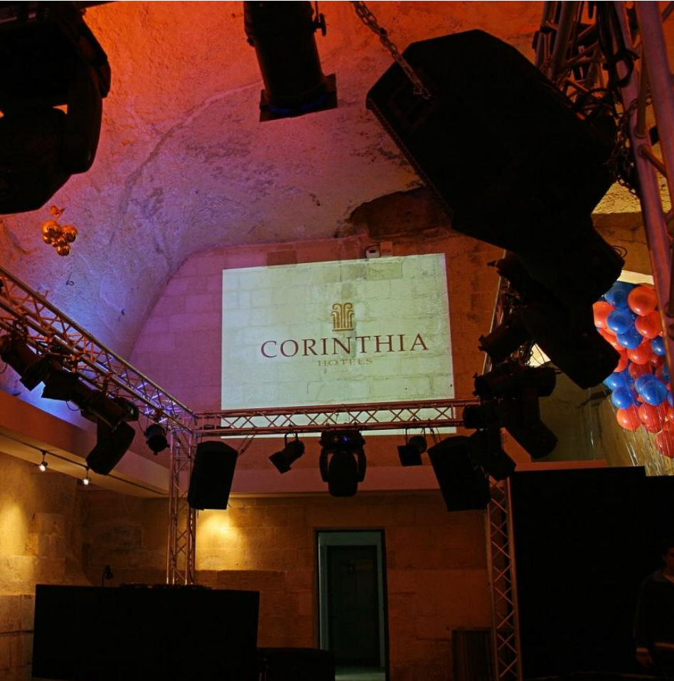 CORINTHIA GROUP - As AV Event Manager for a series of annual corporate appreciation events held between 2007 and 2009 at Magazzino Hall in Valletta and Corinthia Palace Hotel, I was responsible for developing and delivering large-scale themed experie