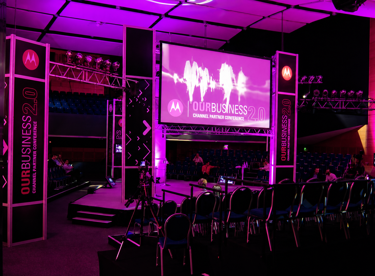 MOTOROLA - 2009 
As AV Event Manager for Motorola’s networking conference held at the Grandmaster’s Suite at Hilton Malta, I coordinated the audiovisual production and technical management for an event hosting approximately 300 attendees. This marked