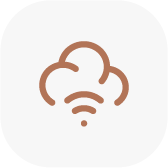 Cloud with Wi-Fi signal icon