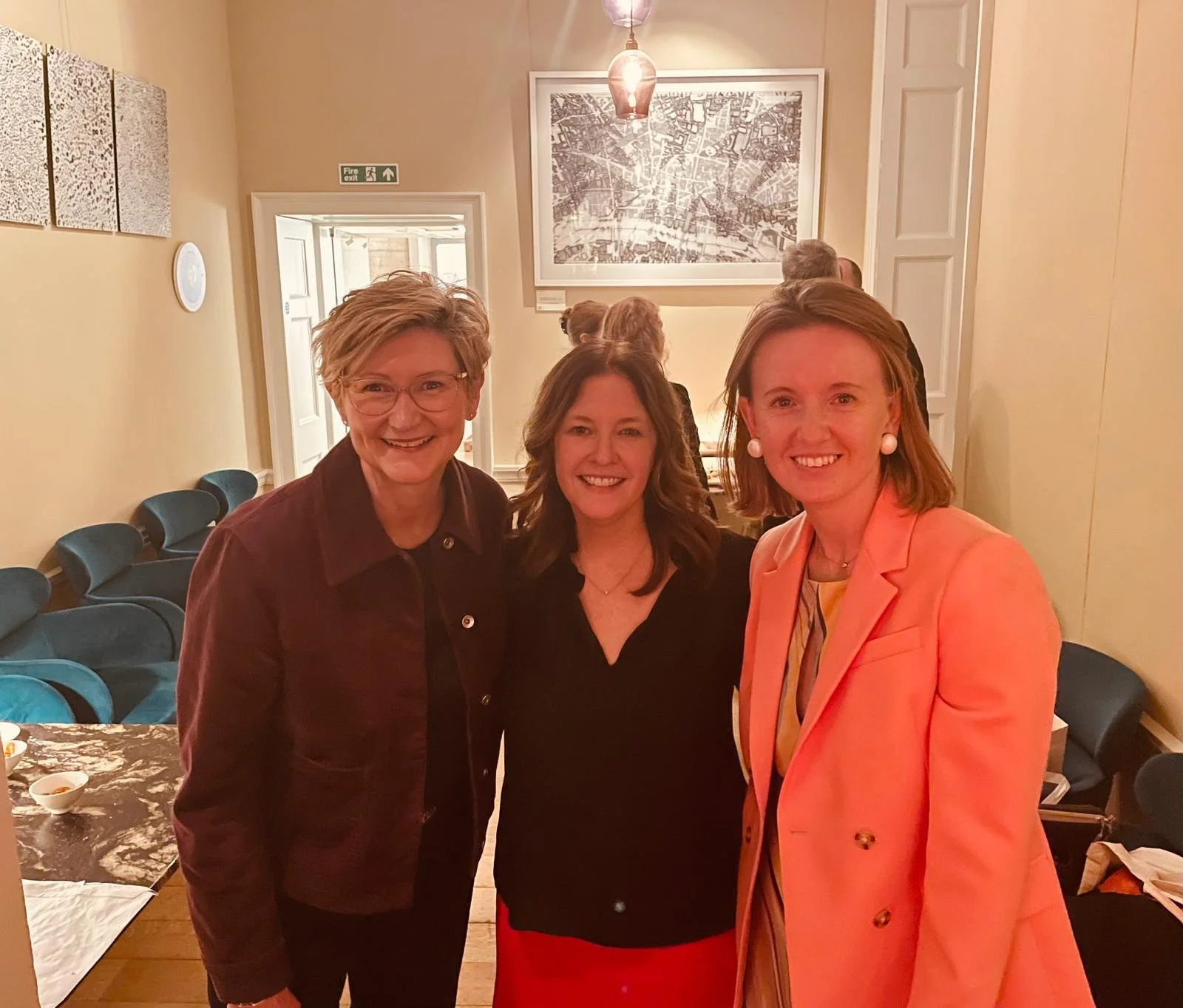 With Melanie Proffitt and Rachael Johnson, ACCA, at the How Boards Should Oversee Ethics launch reception in London
