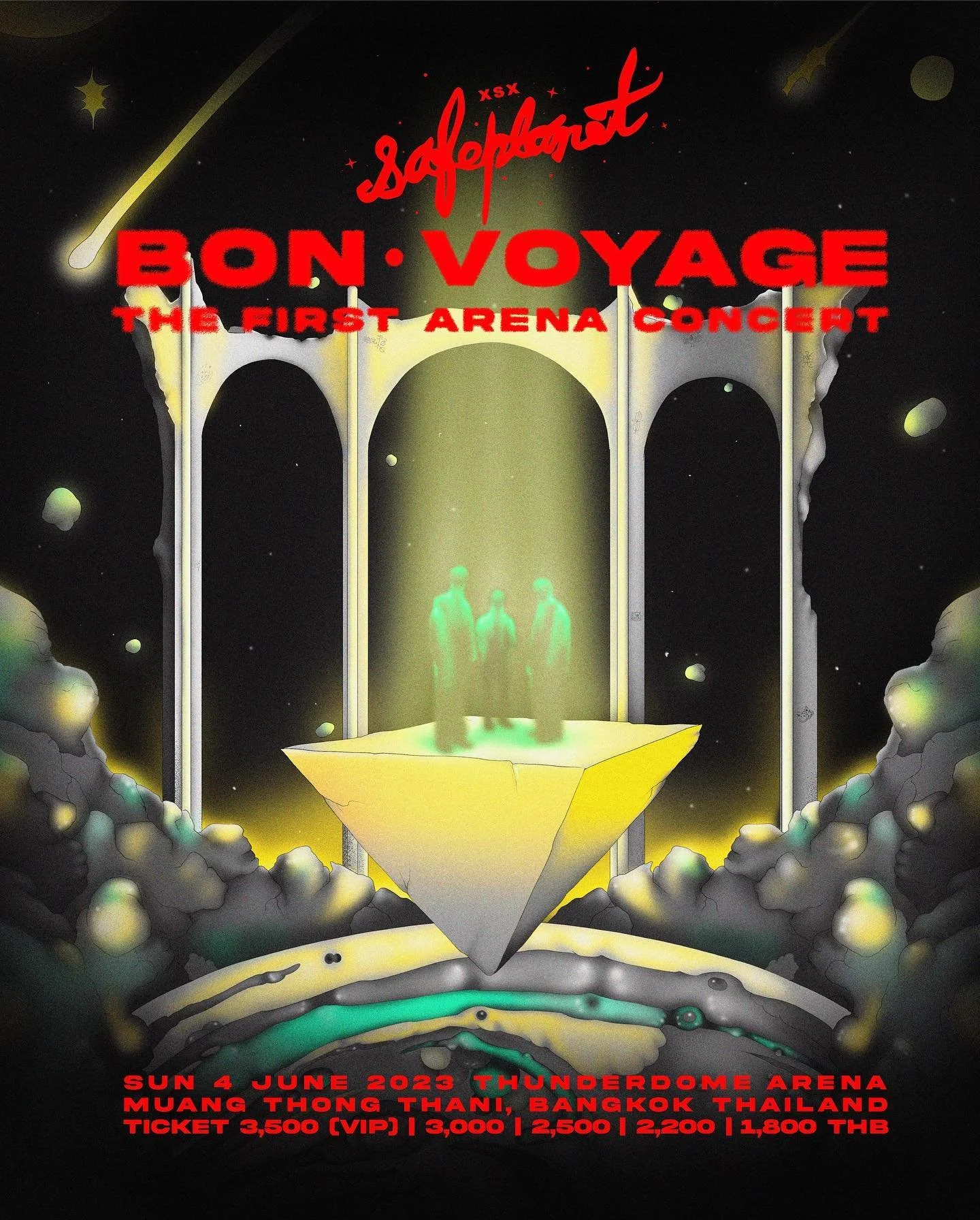 SAFEPLANET @safeplanetband 
BON &bull; VOYAGE / The First Arena Concert🛸 
.
My recent work for @safeplanetband 
Much obliged p&rsquo; @peempoolpol 
For reaching out!👽👾