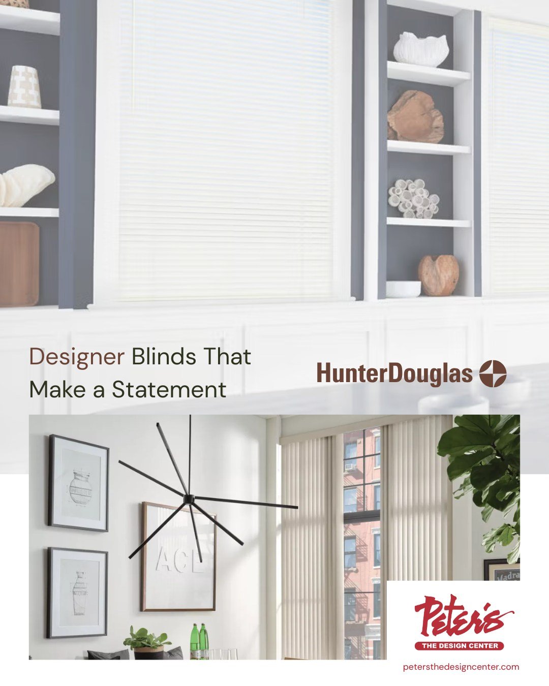 Bring your windows to life with Hunter Douglas blinds, available in custom colors, textures, and control options.

Call (501) 623-1800

#hunterdouglas #hunterdouglasblinds #windowtreatments #petersthedesigncenter #hotsprings #hotspringsarkansas