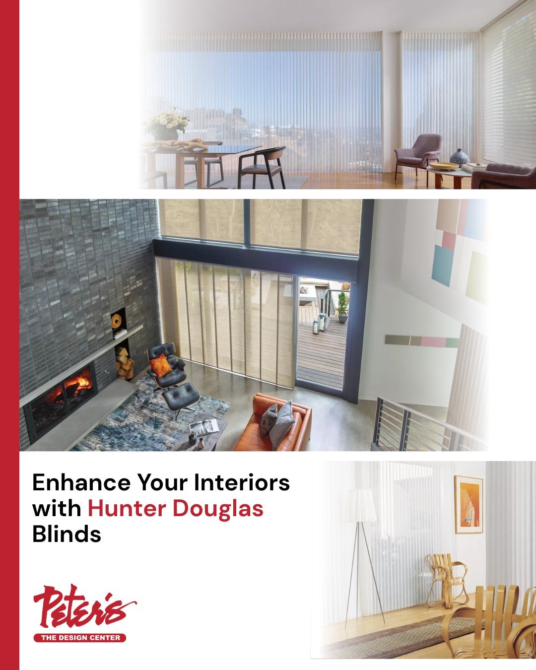 Choose from innovative styles like Duette&reg;, Silhouette&reg;, and Luminette&reg; to match your lifestyle and decor.

Peter's - The Design Center
📍 1217 Malvern Ave., Hot Springs, AR 71901
📞 (501) 623-1800