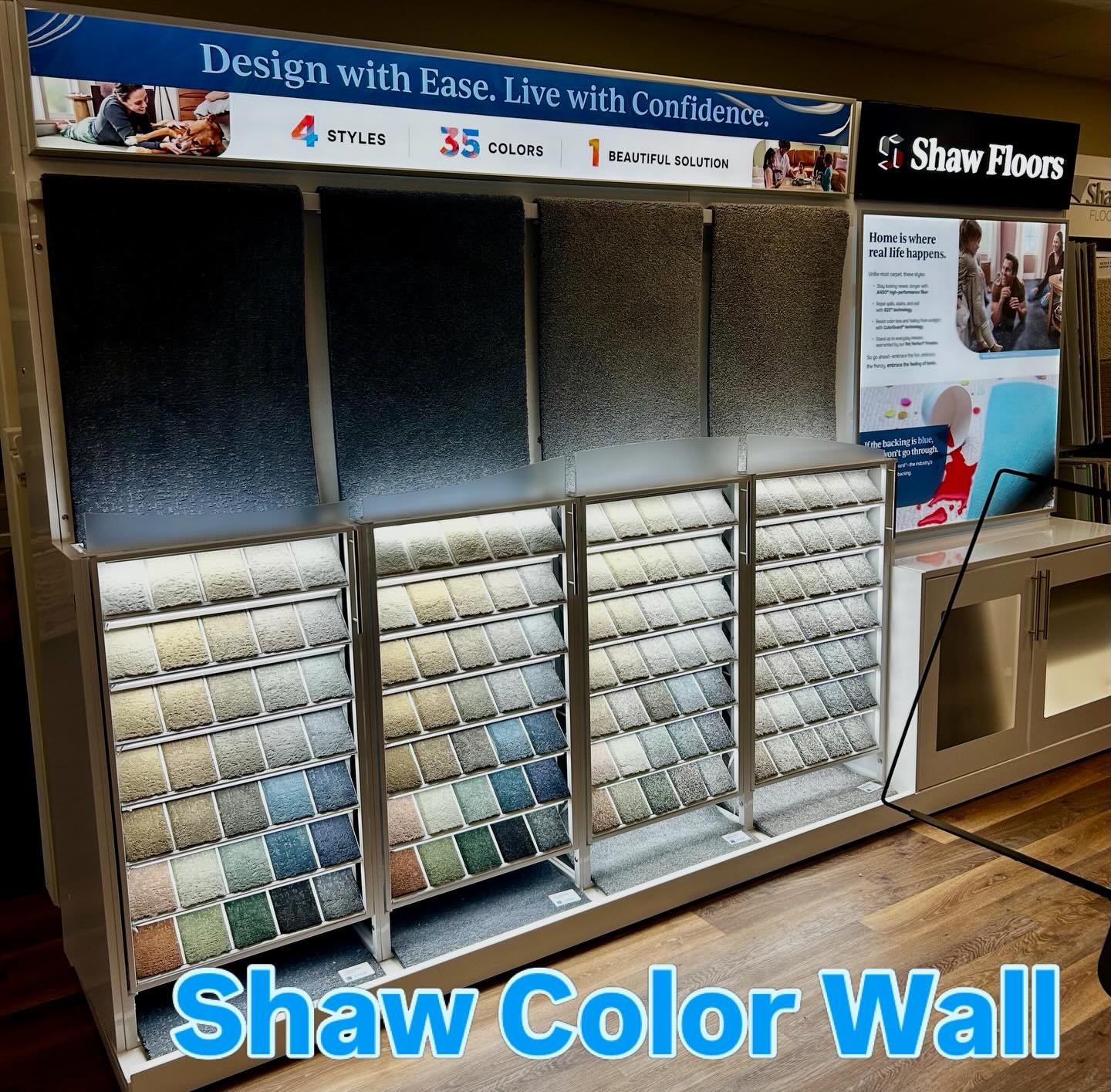 🔥 NEW at Peter&rsquo;s &ndash; The Design Center 🔥

We just installed the newest Shaw Color Wall, and it&rsquo;s a game changer for choosing carpet.

Instead of flipping through small samples, you can now see dozens of Shaw carpet colors and textur