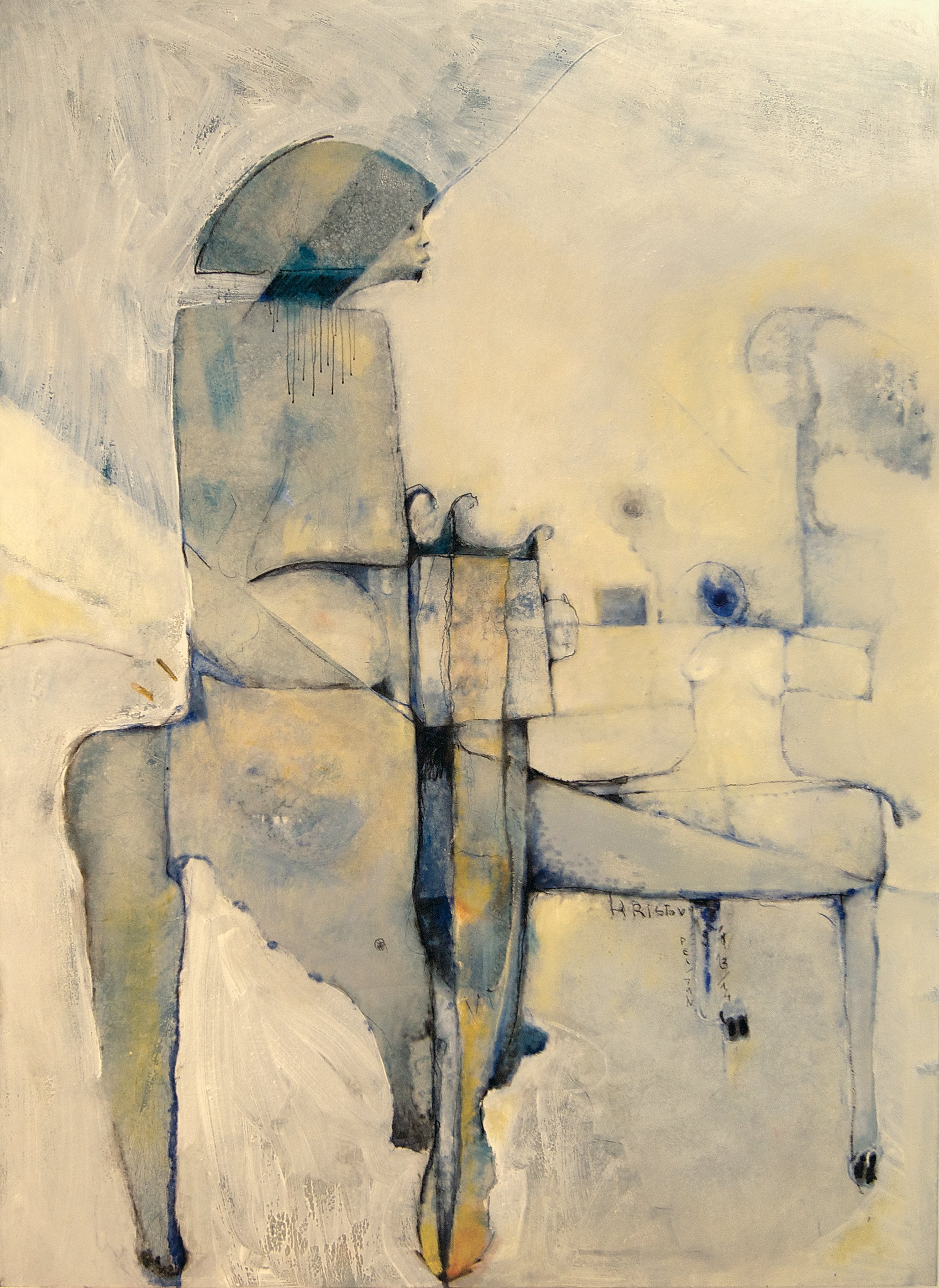 October, 200 x 145cm, acrylic, oil, marker, and charcoal, on canvas, Year 2013, unavailable