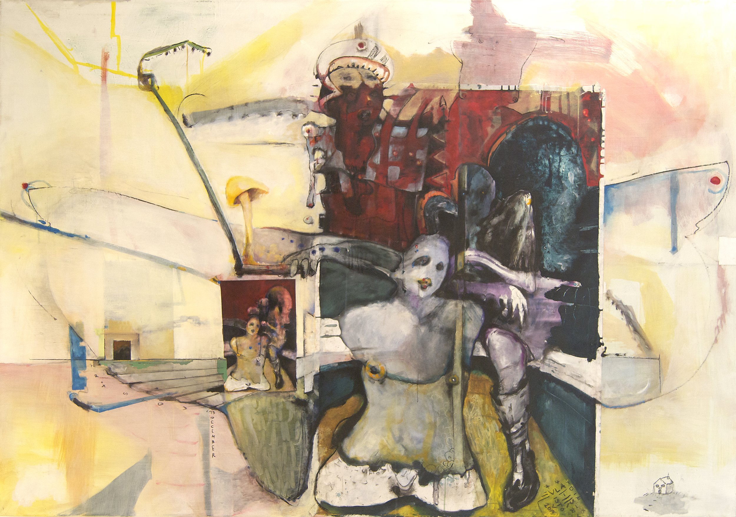 Production Line- Damaged Goods, 140 x 200cm, acrylic on canvas, Year 2013