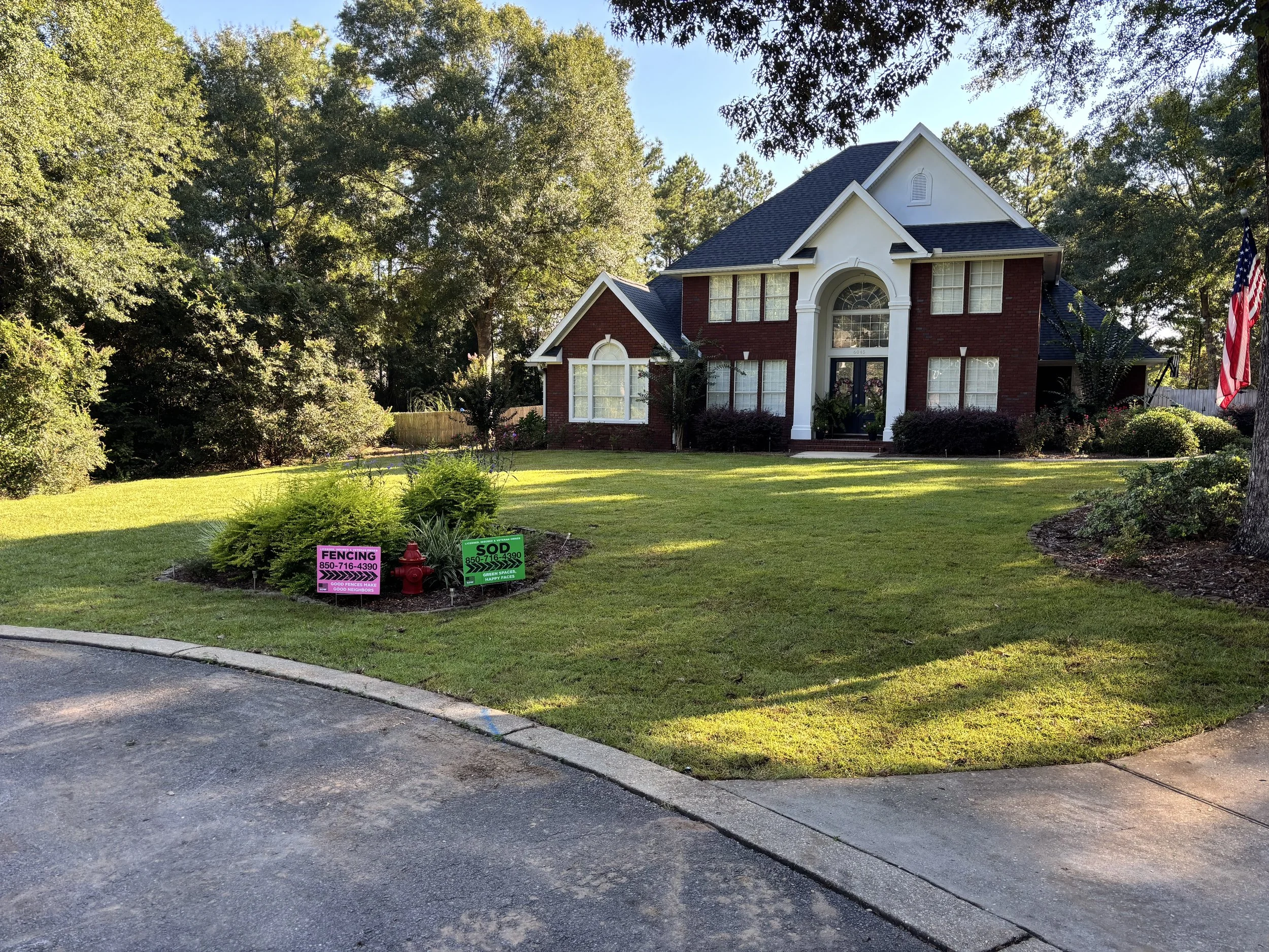 Fresh sod installation in Crestview FL creating a healthy green lawn