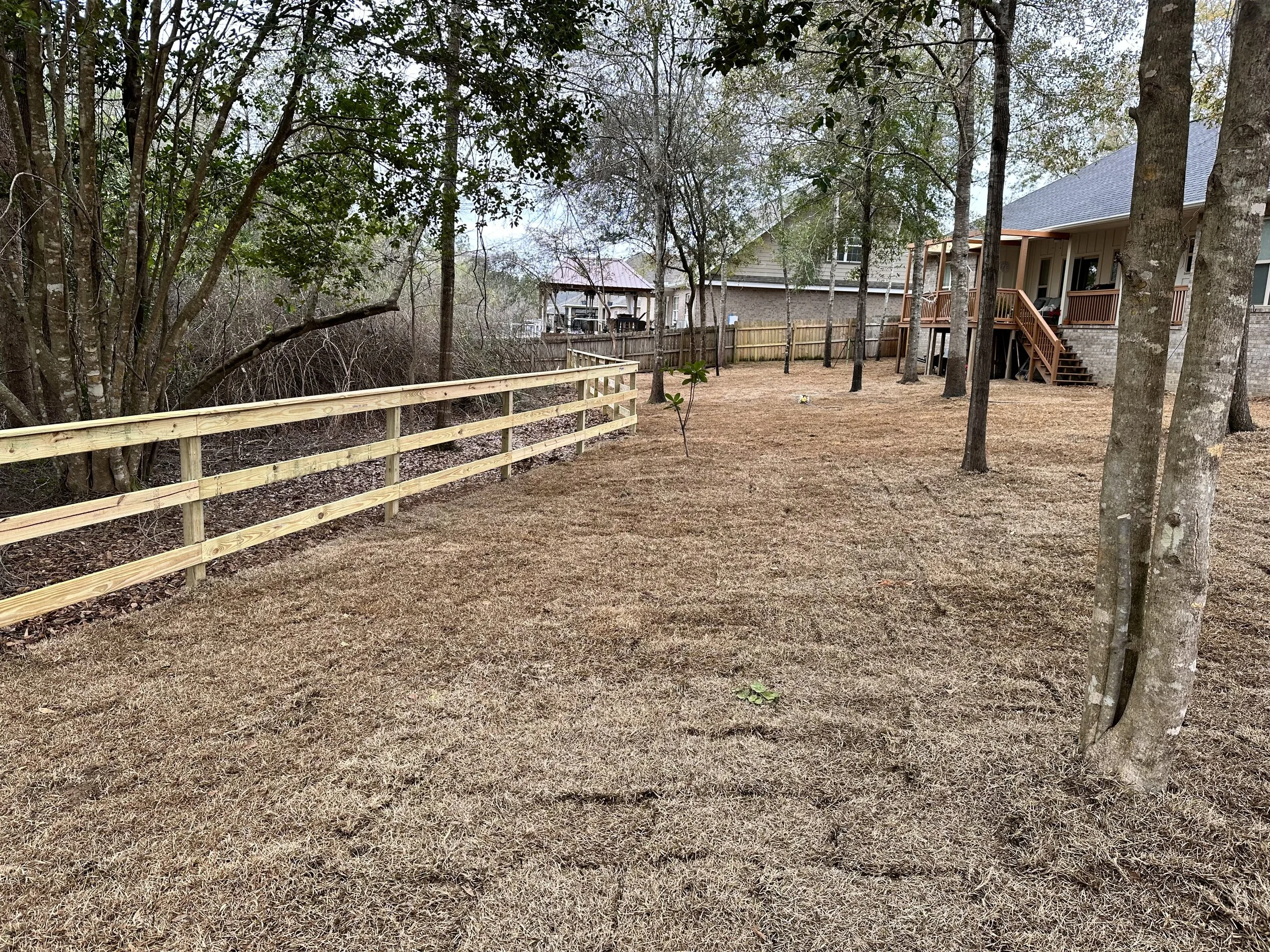 Durable ranch fence installed in Crestview FL to secure large property