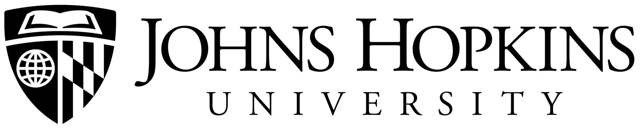 Johnson Hopkins University logo with shield emblem and text