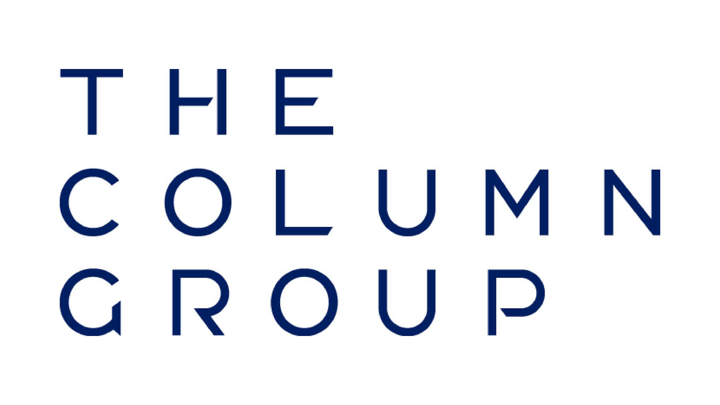 Logo of The Column Group with the company name in blue text stacked vertically.