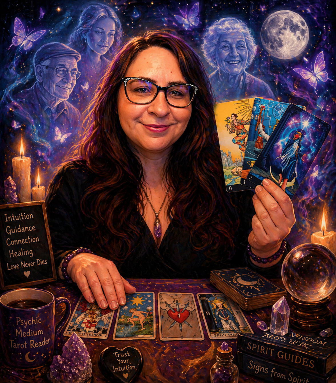 Tarot and Mediumship readings.