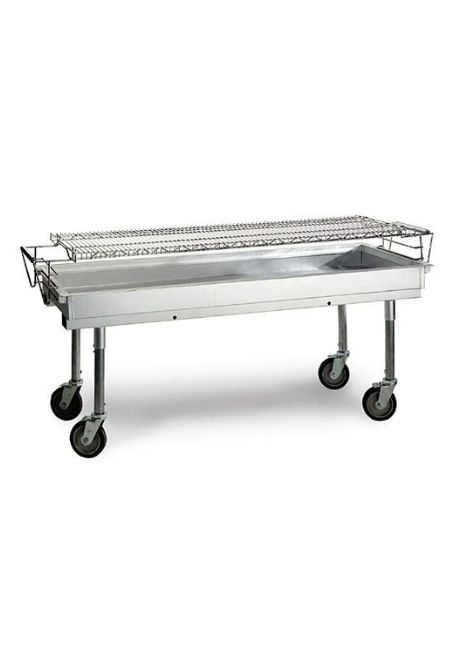 2' x 5' CHARCOAL GRILL W/WHEELS