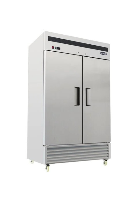 41.3 cf. STAINLESS COMMERCIAL DOUBLE DOOR REFRIGERATOR