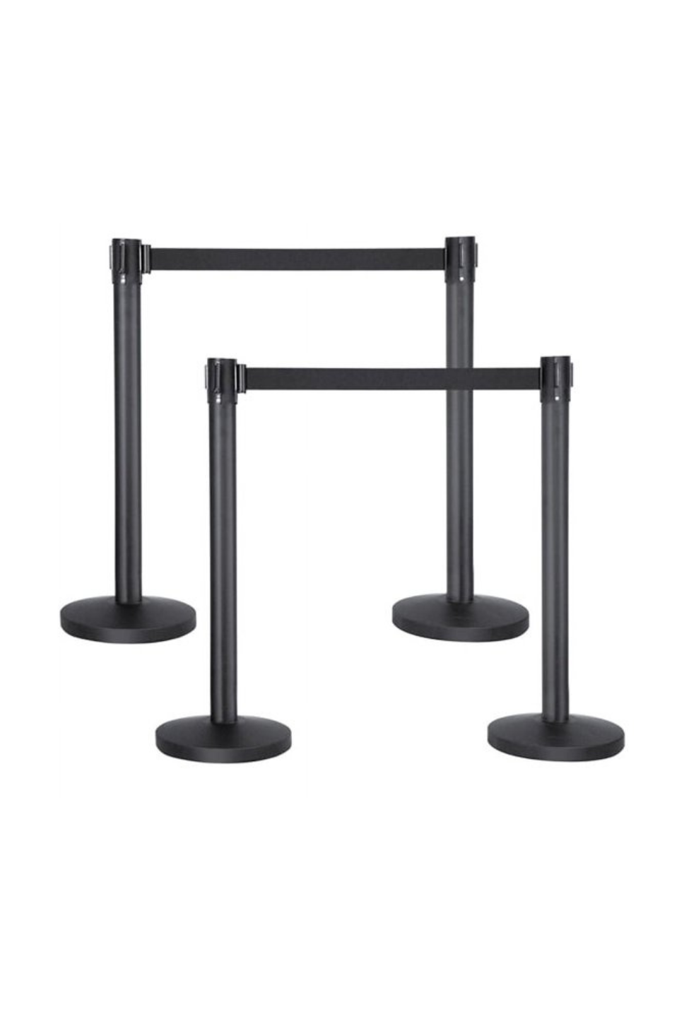 BLACK RETRACTABLE 7' BELT STANCHION