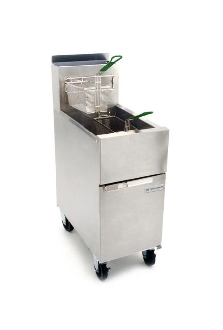 COMMERCIAL DEEP FRYER W/5 GAL. PROPANE TANK & 2 FRYER BASKETS