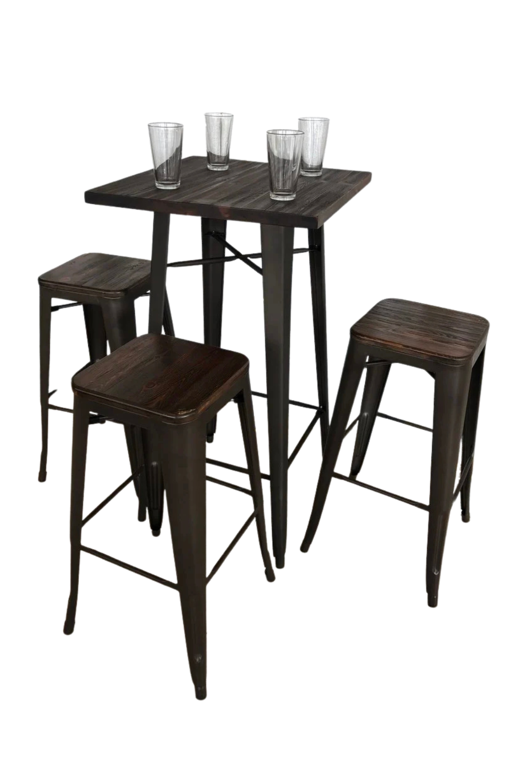 ROUTE 66 COLLECTION: TOLIX RUSTIC BAR STOOL & TABLE SET