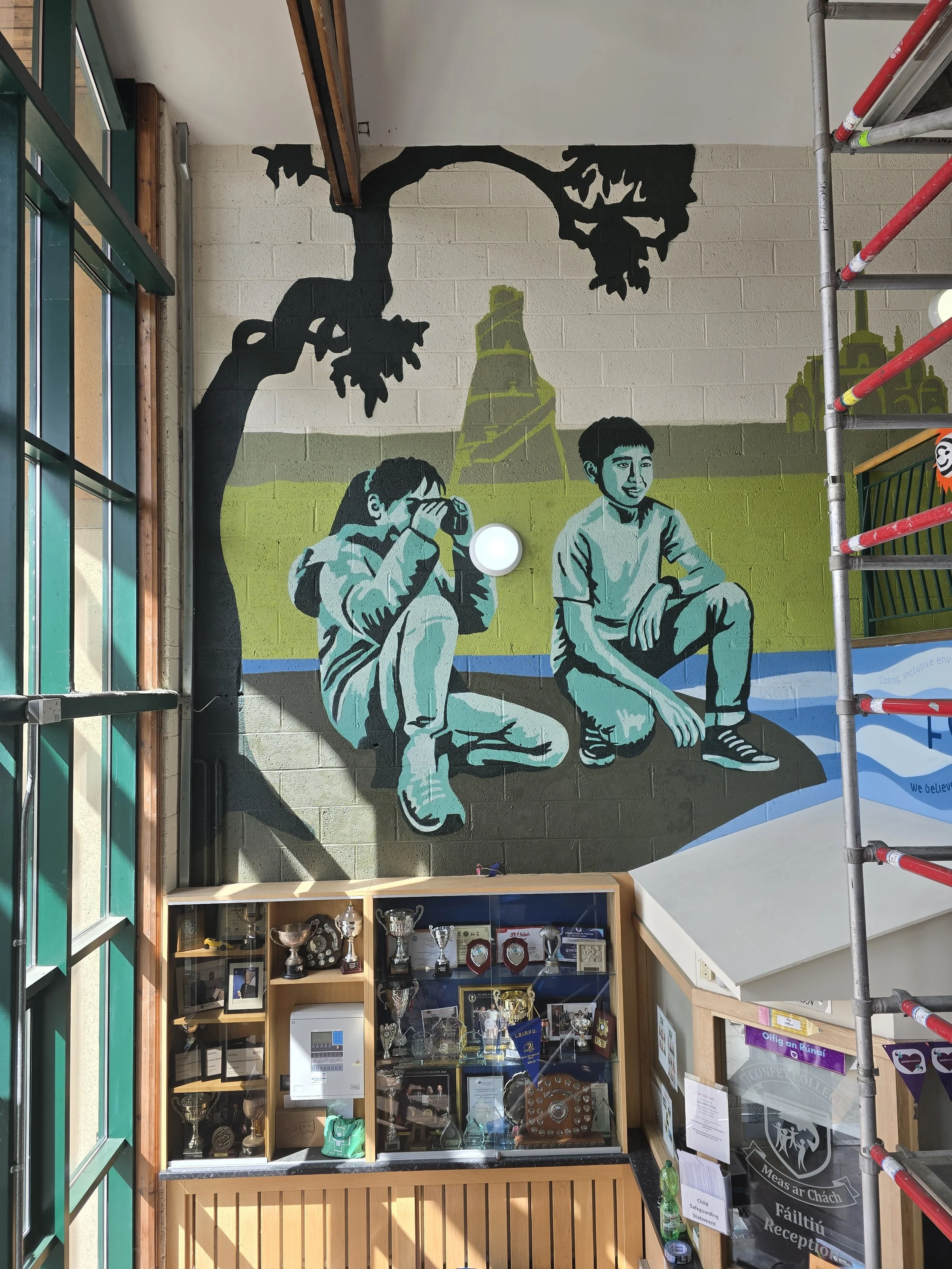 Salmon of Knowledge Mural Confey College Leixlip