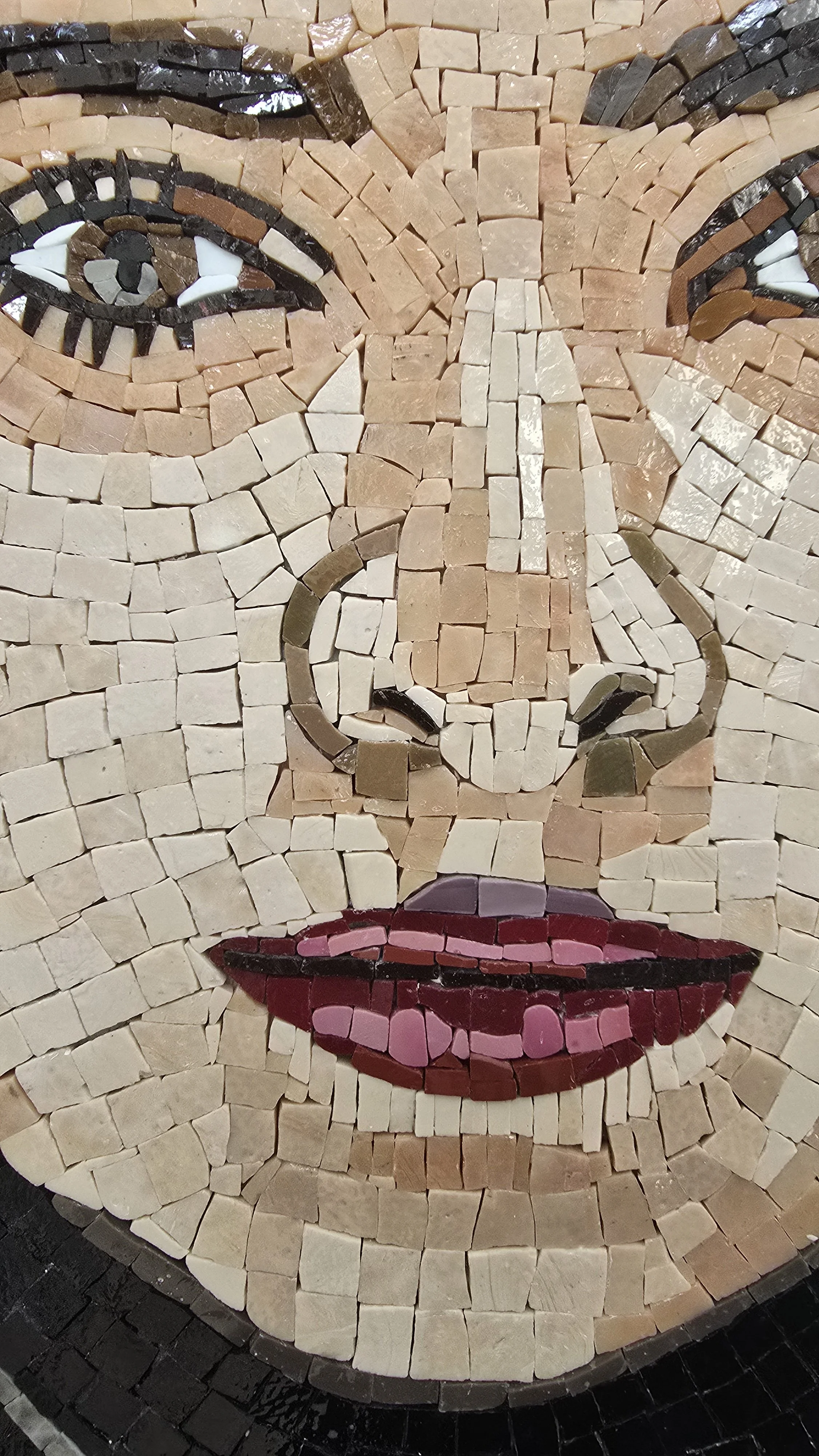 Close up of mosaic Palestinian portrait