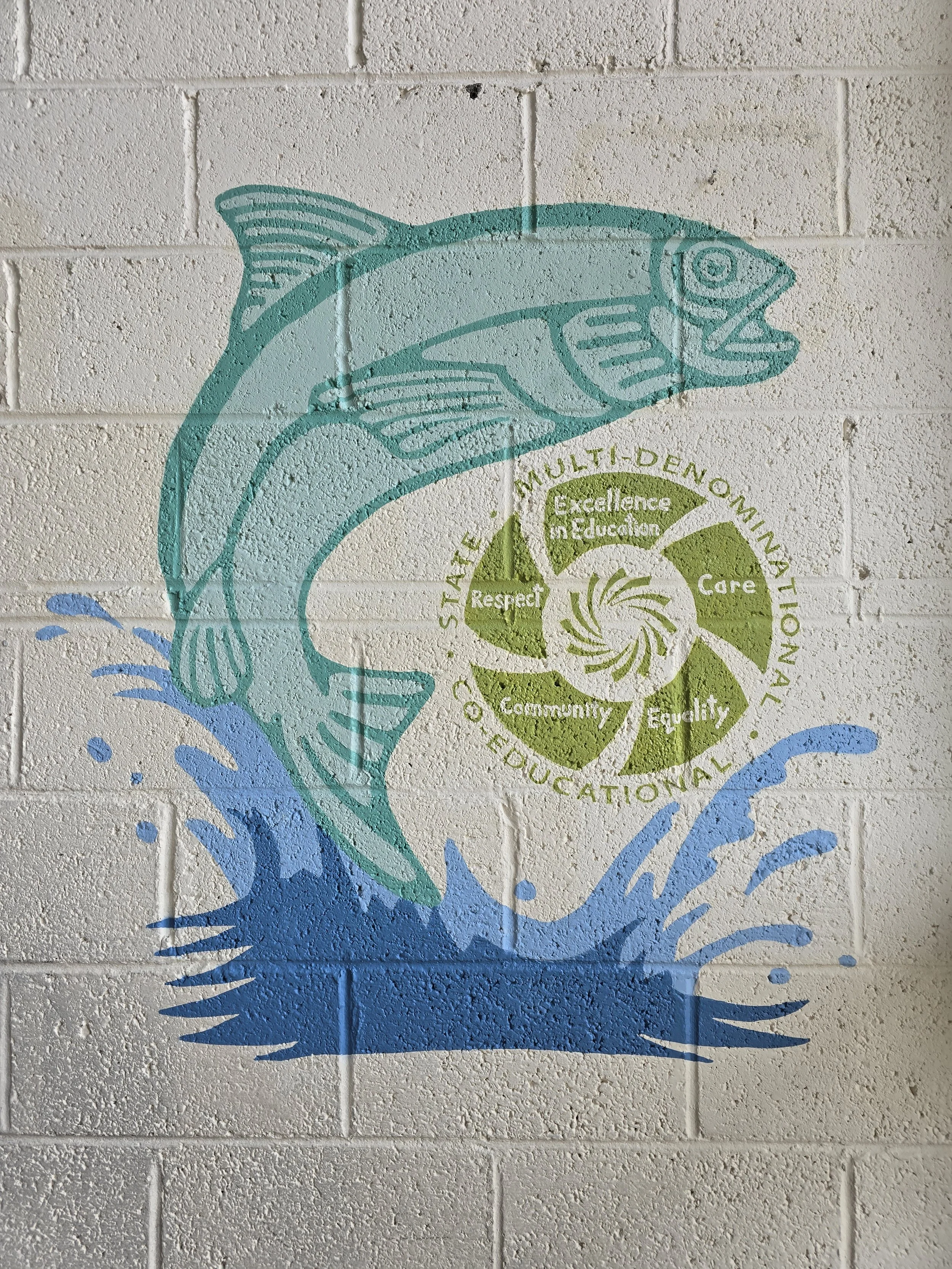 Salmon of Knowledge Mural Confey College Leixlip