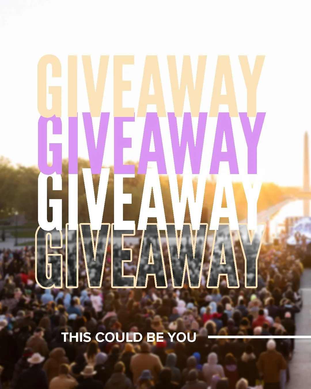 🚨GIVEAWAY🚨

Secure the best views at Easter Sunrise Service. Skip the crowd and win 2 front row seats for you and a friend!

Here&rsquo;s how to enter the giveaway: 
🔅Like this and save this post 
🔅Follow @eastersunrisedc 
🔅Tag a friend in the c