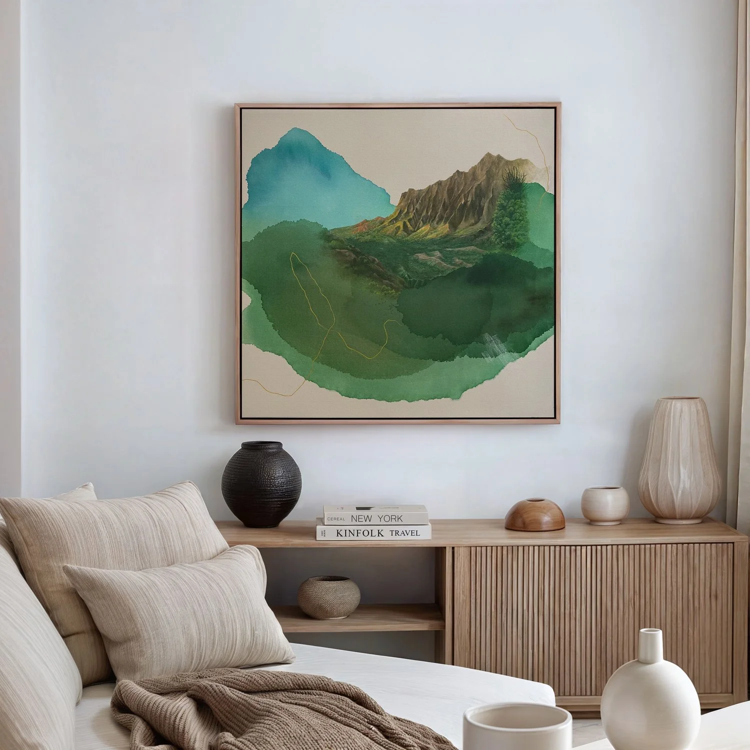 "The View From Here" Original 36x36" framed painting