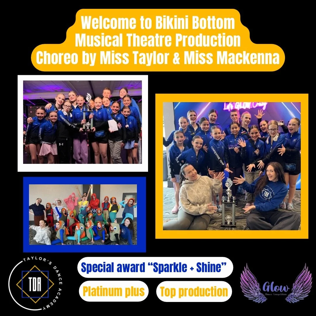 We&rsquo;re officially half way through our competitive season! Here are all our overalls, adjudicators choice, and special awards from @glowdancecompetition 💜
&bull;
- Welcome to bikini bottom: platinum plus, top production, special award &ldquo;sp