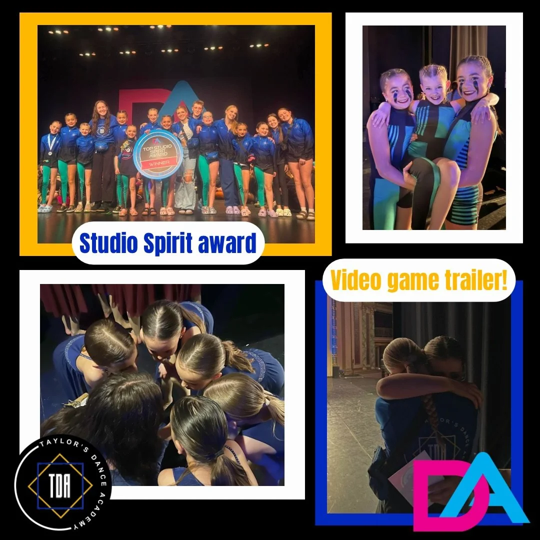 We are so excited to share our incredible weekend @dance_attack_events !!! 🩷🩵
&bull;
As a studio we were voted the studio spirit award, winning a video game trailer day!🎮

-Welcome to bikini bottom: diamond, top production + pizza party! 🍕 
- Wav