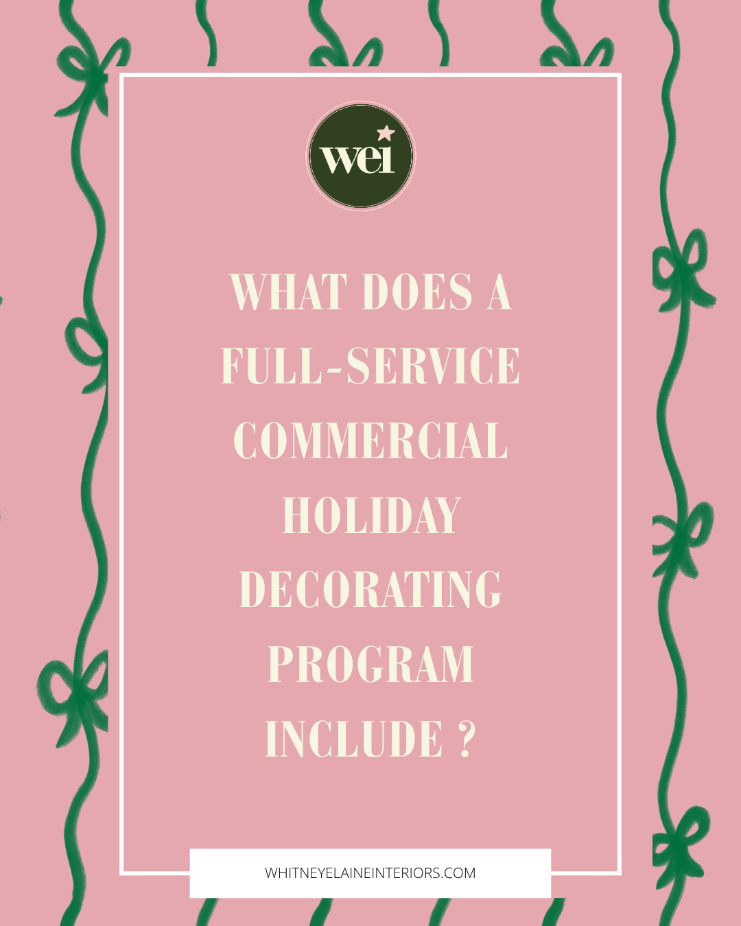 what does a full-service commercial holiday decorating program include?