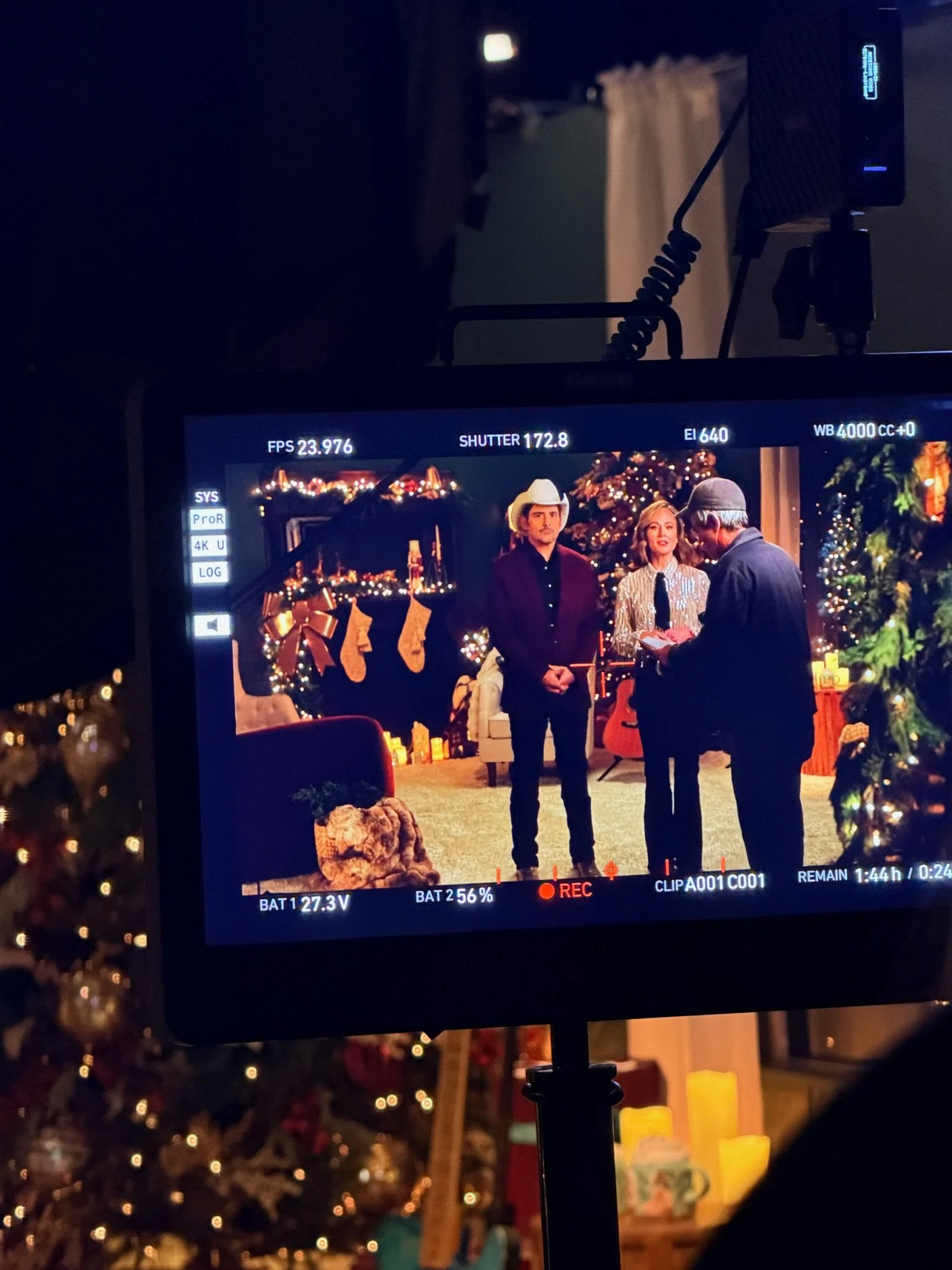 Camera-ready holiday set design and Christmas decor installation for television and commercial production.