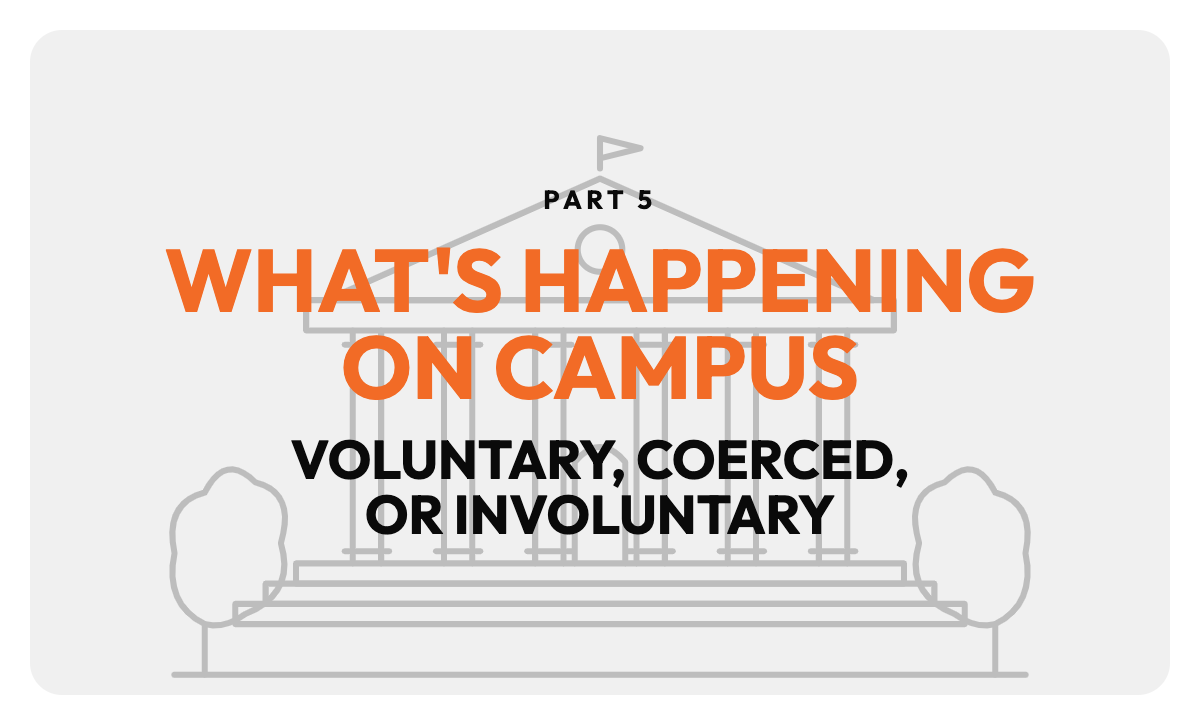 Part 5- What's Happening on Campus:                          Voluntary, Coerced, or Involuntary:                            Why the Way Someone Got Intoxicated Can Decide a Whole Case