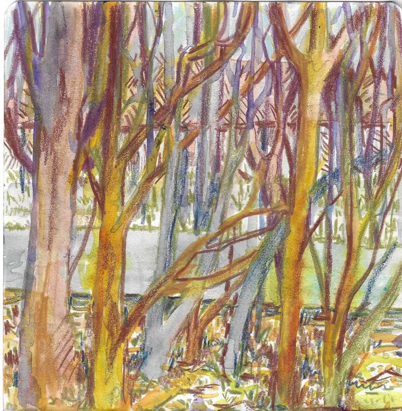 Fig 21.  Watercolor on Paper, 5" x 5"