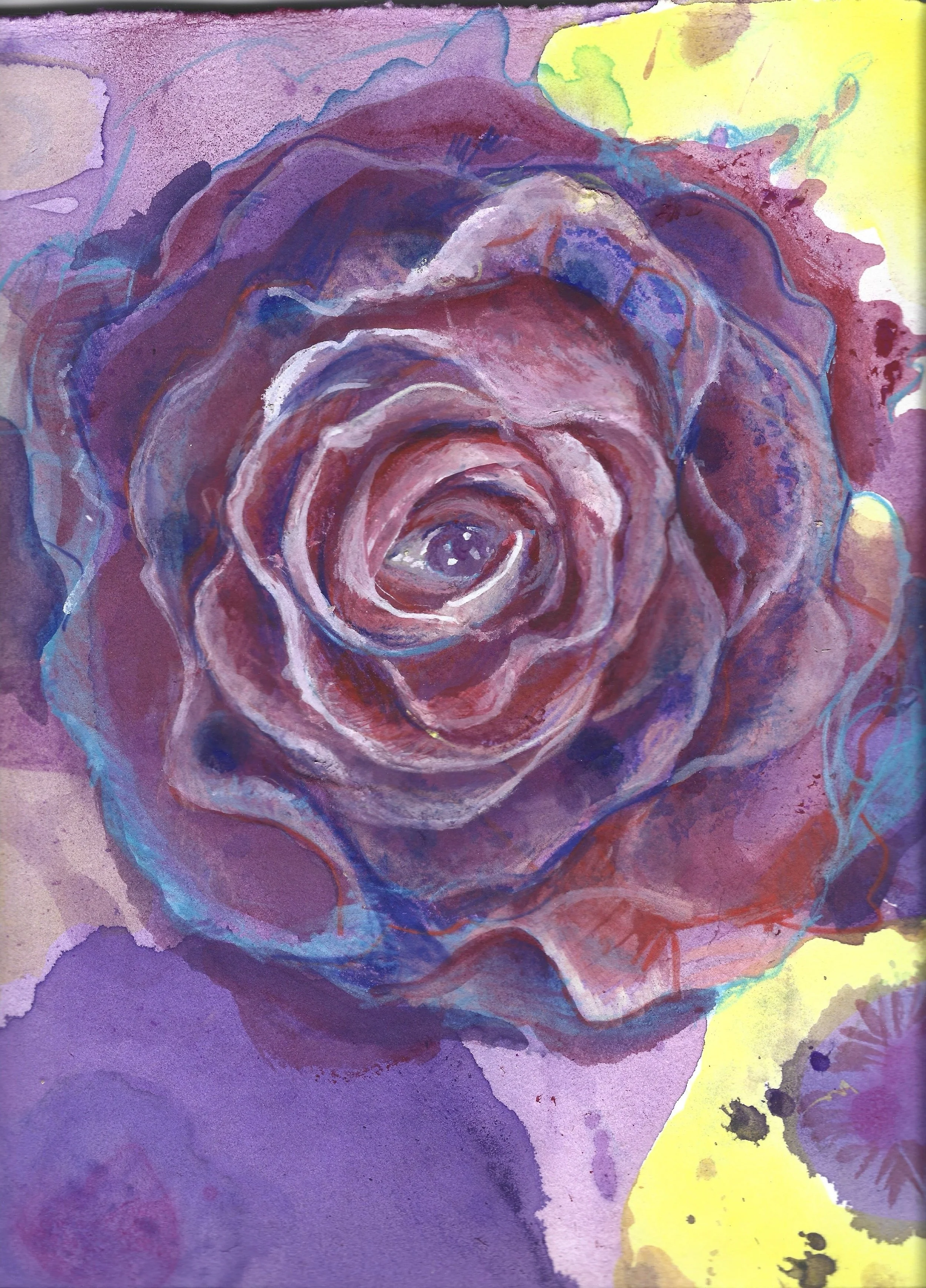 Fig 54.  Watercolor on Paper, 10" x 8"