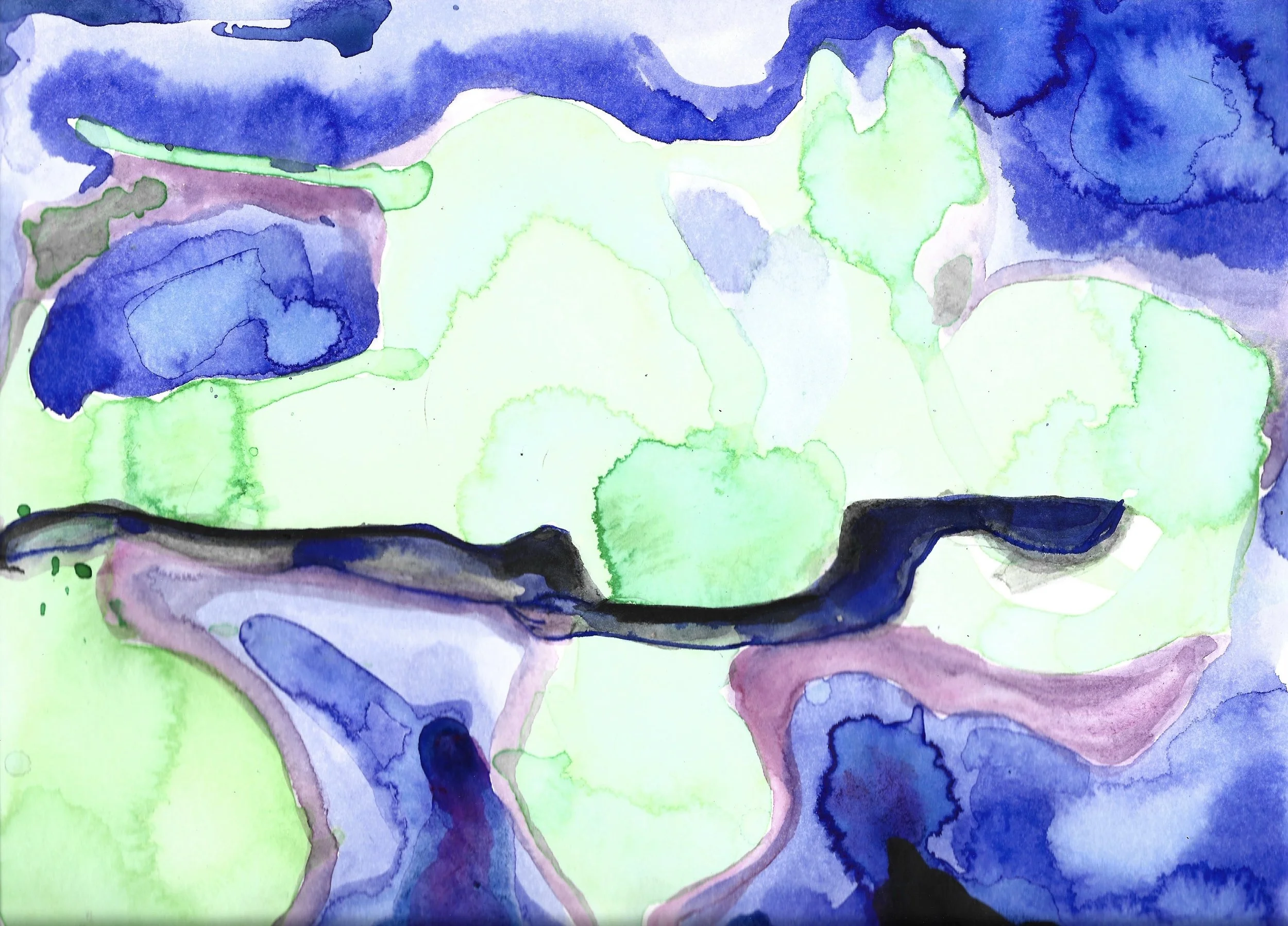 Fig 53.  Watercolor on Paper, 10" x 8"