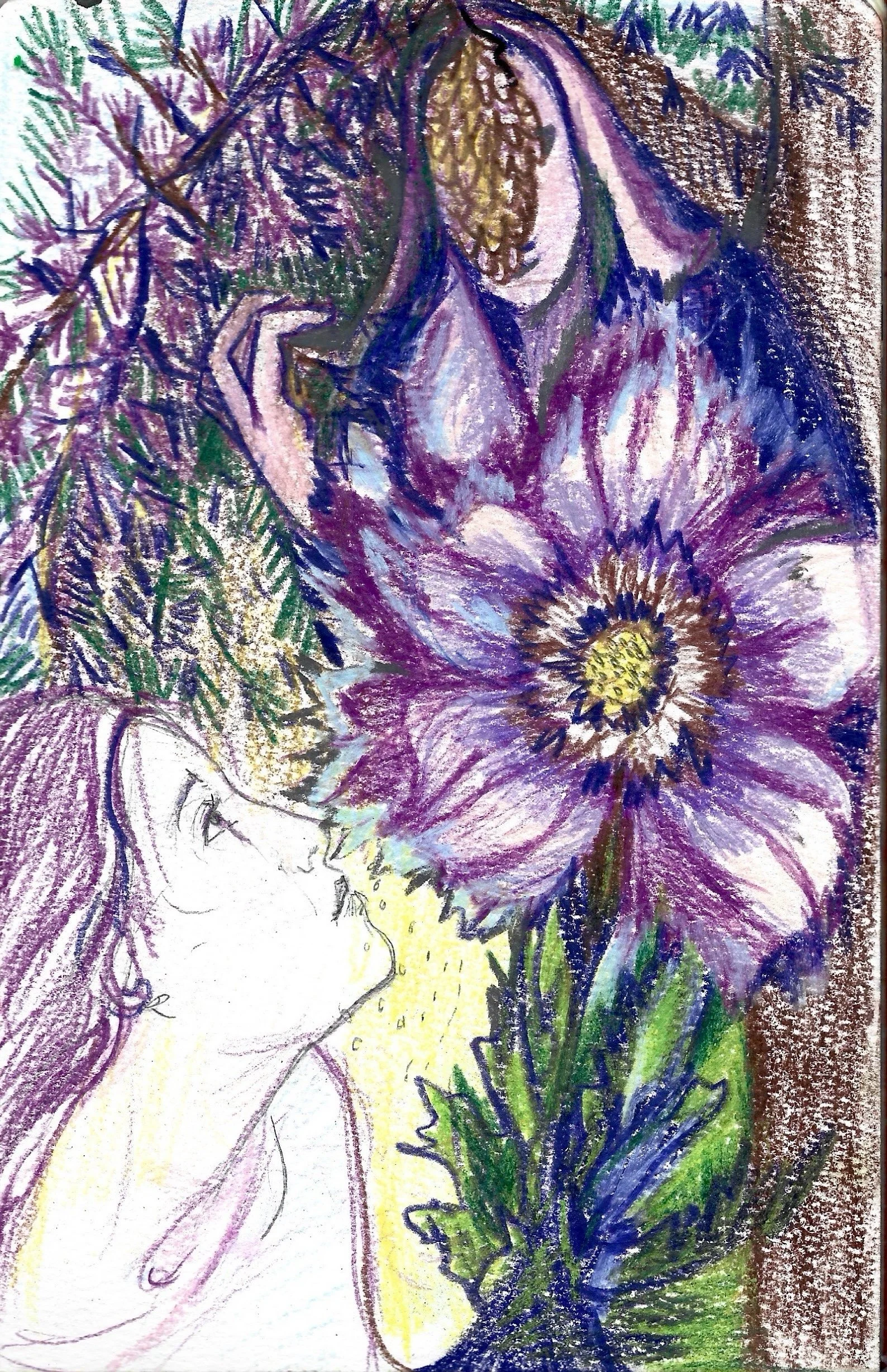 Fig 55.  Watercolor on Paper, 5" x 8"