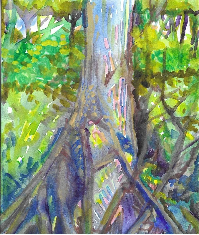 Fig 10, Watercolor on Paper, 5" x 8"